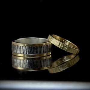 Martillada Bicolor oro 18k y plata 950