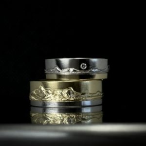Cordillera Platino y oro amarillo 18k